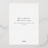 金箔リボン 箔招待状 (裏面)