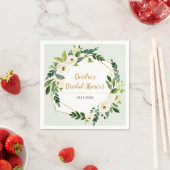 金箔ルックジオメトリックフレームフローラ スタンダードカクテルナプキン (インサイチュ)