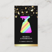 金箔レインボースプレーボトル清掃サービス 名刺 (正面)