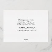 金箔ロビンバードピースラブ喜びクリスマス 箔シーズンカード (裏面)