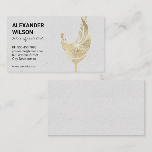 金箔ワインカップ 名刺 (正面/裏面)