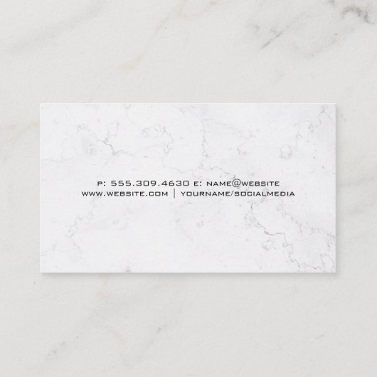 金箔ワインスプラッシュ | 黒いテクスチャ大理石 名刺 (裏面)