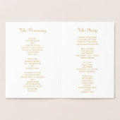 金箔ヴィンテージレースダマスク結婚式プログラム 箔カード (内部)