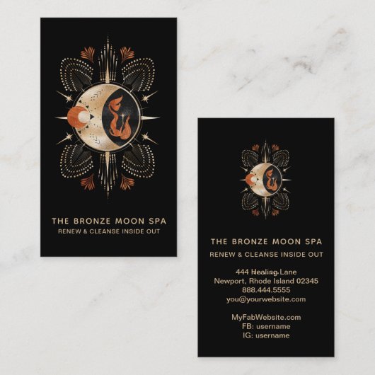 *~*金箔人魚銅星月スパ 名刺 (正面/裏面)