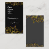 金箔付きの鉄が名刺を渦巻き状に巻く 名刺 (正面/裏面)