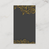 金箔付きの鉄が名刺を渦巻き状に巻く 名刺 (裏面)