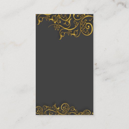 金箔付きの鉄が名刺を渦巻き状に巻く 名刺 (裏面)