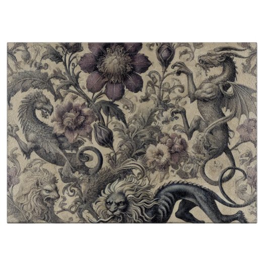 金箔付きガーディアンの伝説 – ゴシックビクトリアン体 カッティングボード (正面)