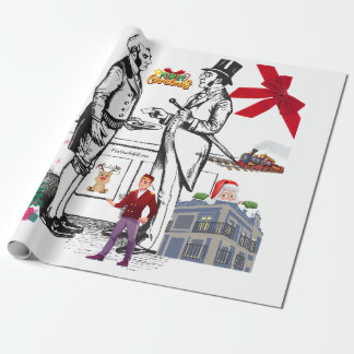 金箔付きビクトリアン時代クリスマスラッピング紙🎄 ラッピングペーパー