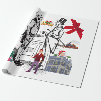 金箔付きビクトリアン時代クリスマスラッピング紙🎄 ラッピングペーパー