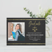 金箔付きロースクール写真卒業発表 招待状 (スタンド正面)