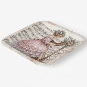 金箔付き時代のハーピストの楽譜 ペーパープレート (傾斜あり)