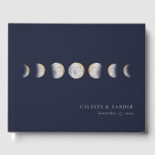 金箔付き月モダン結婚相 ゲストブック (正面)