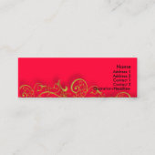 金箔付き金ゴールド旋回DIY背景色 スキニー名刺 (正面)