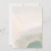 金箔傘ダークモスグリーンベビーシャワー 招待状 (裏面)