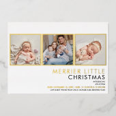 金箔写真クリスマス誕生のお知らせ 箔シーズンカード (正面)