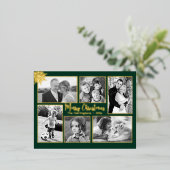 金箔写真数々のクリスマスハガキ 箔シーズンポストカード (立ち正面)