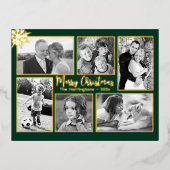 金箔写真数々のクリスマスハガキ 箔シーズンポストカード (正面)