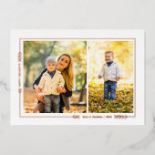 金箔冬の枝の境界２　フォトカード 箔シーズンカード (正面)