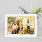 金箔冬の枝の境界２　フォトカード 箔シーズンカード (立ち正面)