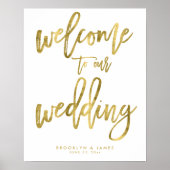 金箔効果は我々のサイン結婚にようこそ ポスター (正面)