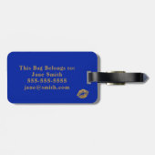 金箔効果キスモノグラム荷札 ラゲッジタグ (裏面横)