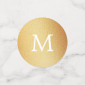 金箔効果モノグラム結婚ズ コンフェッティ (スモール正面)