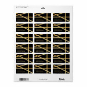 金箔効果幾何学的スタイル結婚ズ ラベル (フルシート)