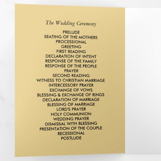 金箔効果幾何学的スタイル結婚ズ 三つ折りプログラム (内部最初)