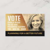 金箔効果政治運動家 名刺 (正面)