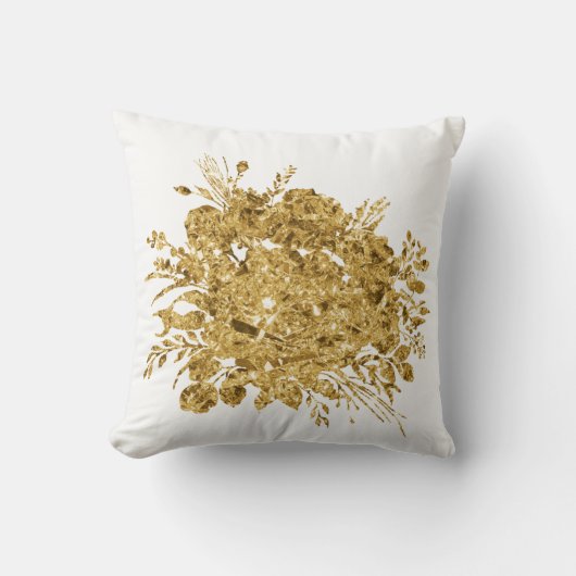 金箔効果花束 クッション (正面)