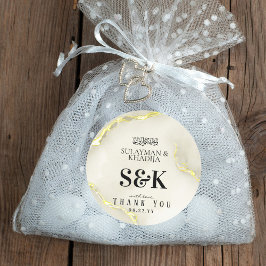 金箔大理石のテクスチャー結婚イスラム感謝 ラウンドシール