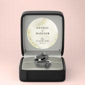 金箔大理石のテクスチ結婚ャの感謝の気持ち ラウンドシール