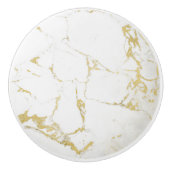 金箔大理石灰抽象芸術モダン金ゴールドセラミ セラミックノブ (正面)