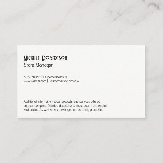 金箔大理石 |ピンクテクスチャ |ルクス 名刺 (裏面)