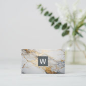 金箔大理石 |モノグラムクラシック 名刺 (スタンド正面)