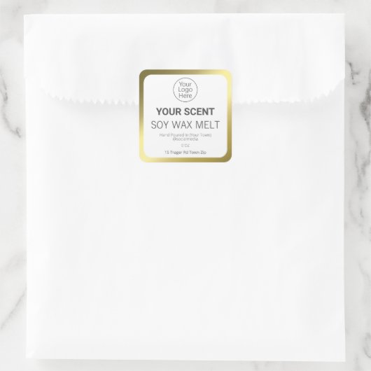 金箔大豆ろう溶融製品ラベル スクエアシール (バッグ)