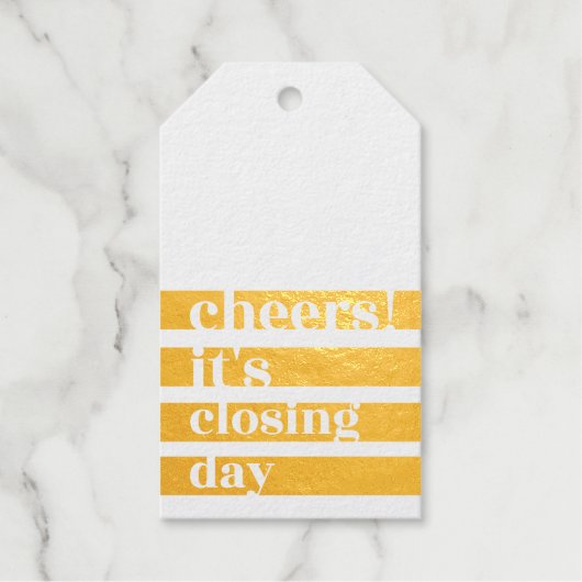 金箔大 – "応援!閉店の日だ» ギフトタグ (正面)