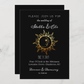 金箔天日月結婚月 招待状 (正面/裏面)