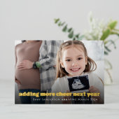 金箔妊娠告知クリスマスカード 箔シーズンカード (立ち正面)