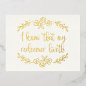 金箔宗教復活祭のポストカード 箔シーズンポストカード (正面)