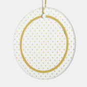 金箔小水玉模様柄キャットフォト セラミックオーナメント (左)