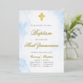 金箔少年バプテスマ 箔招待状 (立ち正面)