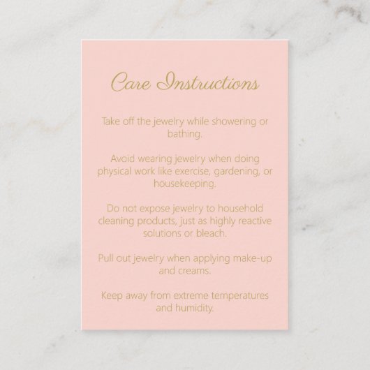 金箔幾何ジュエリー気に名刺 名刺 (裏面)