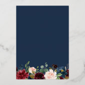 金箔幾何学模様 |ブルゴーニュ海軍フローラ結婚ズ 箔招待状 (裏面)