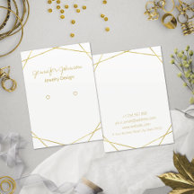 金箔幾何学的イヤリングホルダー表示カード