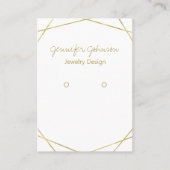 金箔幾何学的イヤリングホルダー表示カード 名刺 (正面)