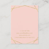 金箔幾何学的イヤリングホルダー 名刺 (裏面)