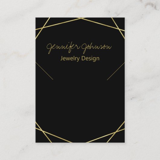 金箔幾何学的ネックレス表示カード 名刺 (正面)