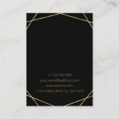 金箔幾何学的ネックレス表示カード 名刺 (裏面)